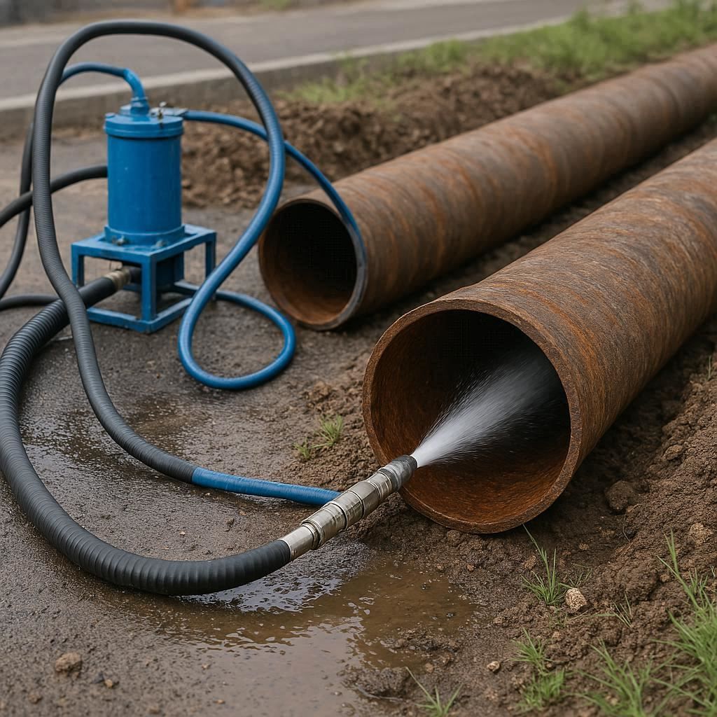 Гидродинамическая прочистка водопроводных труб в Киришах