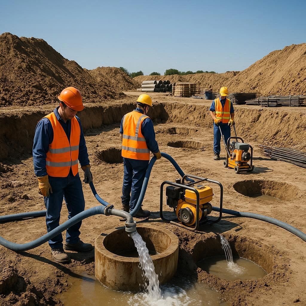 Глубинное водопонижение скважинами в Киришах