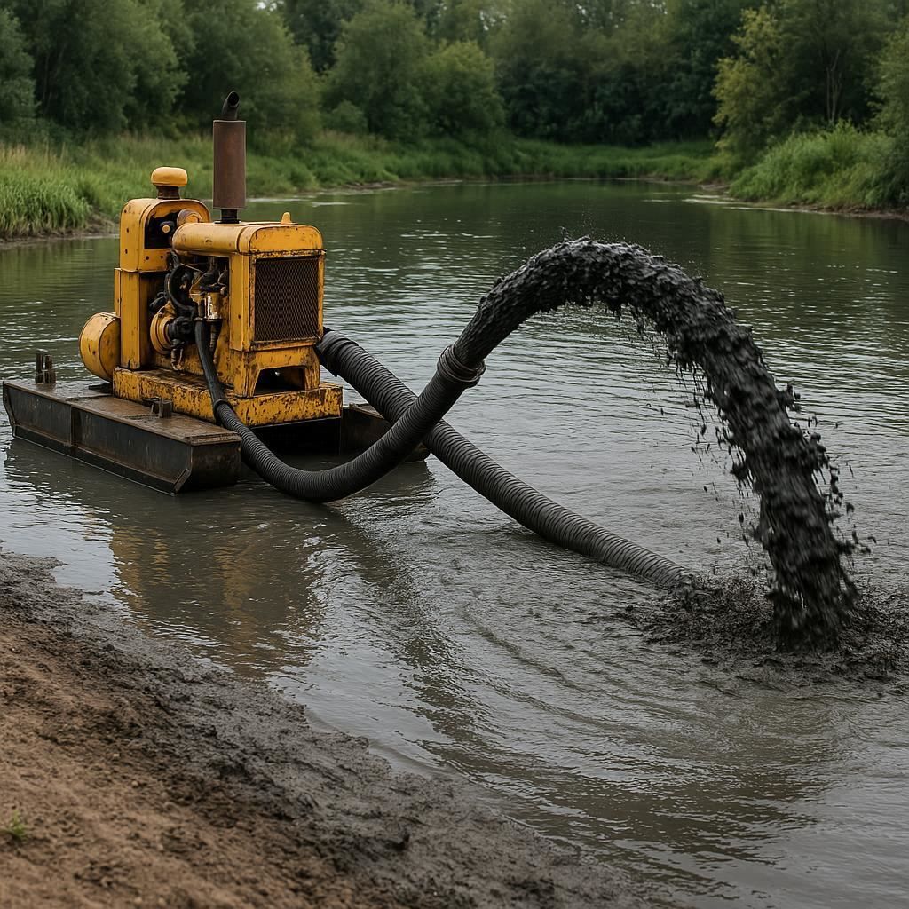 Очистка прудов и водоемов от ила в Киришах